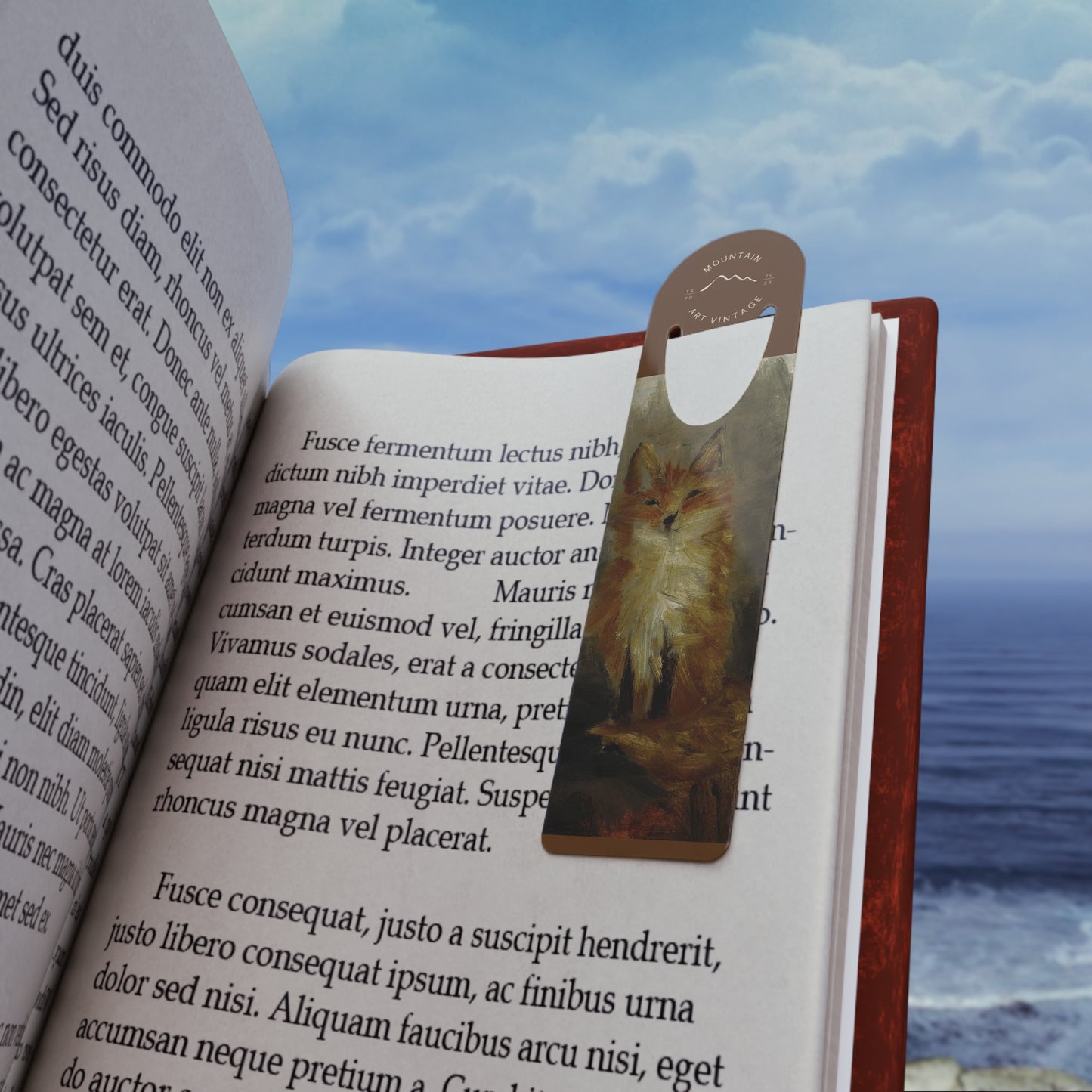 Bookmark, Fox Original Painting, Fall Colors, Literary Gift, Book Lover, Animal Lover, Reading Accessories, Teacher Gift