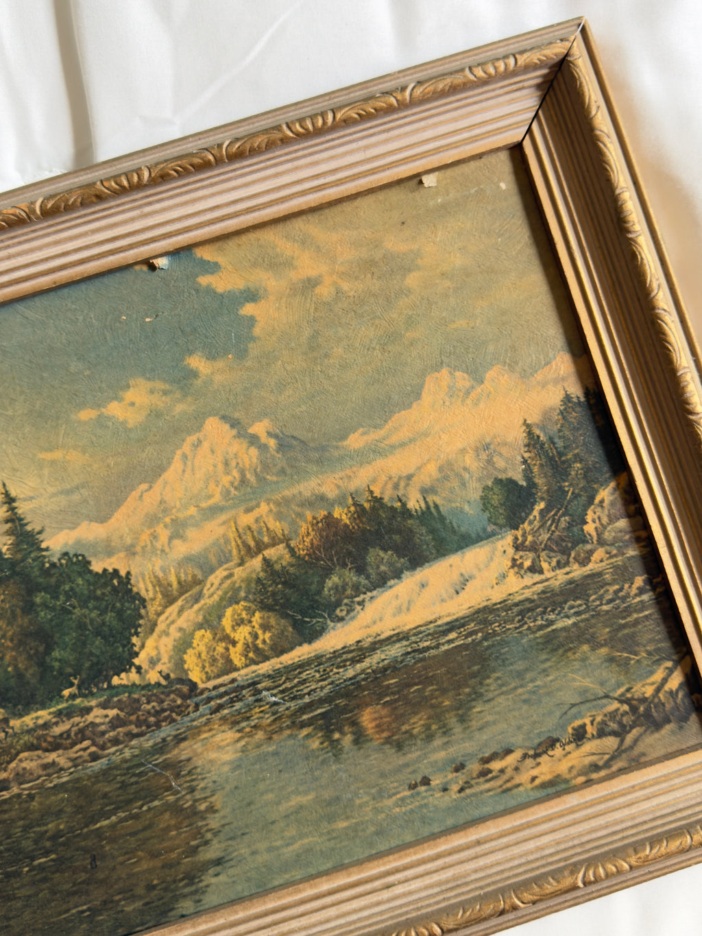 Vintage Mountain Landscape
